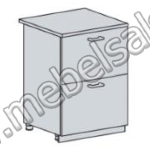 НУВЕЛЬ ШКАФ НИЖНИЙ 600 С 2 ЯЩИКАМИ (ШН2Я 600)
